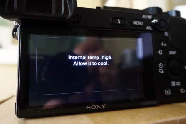 Перегрев камер Sony - сообщение о перегреве - Internal temp. high. Allow it to cool.