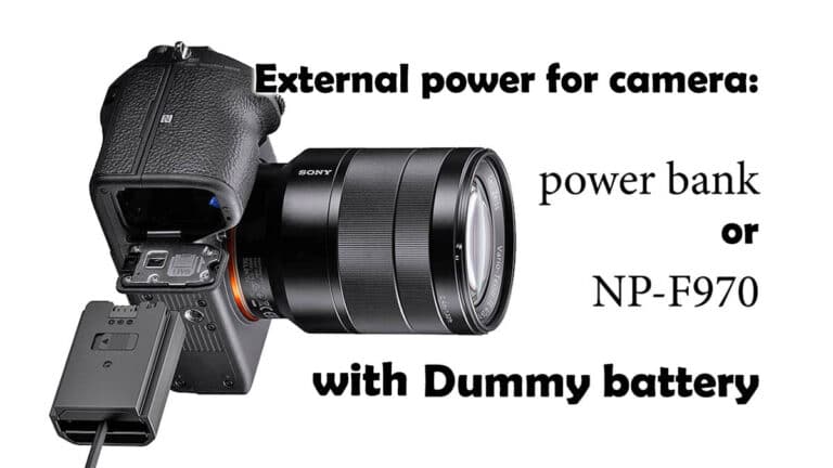 External power for camera with power bank through dummy battery – header of photographer's blog