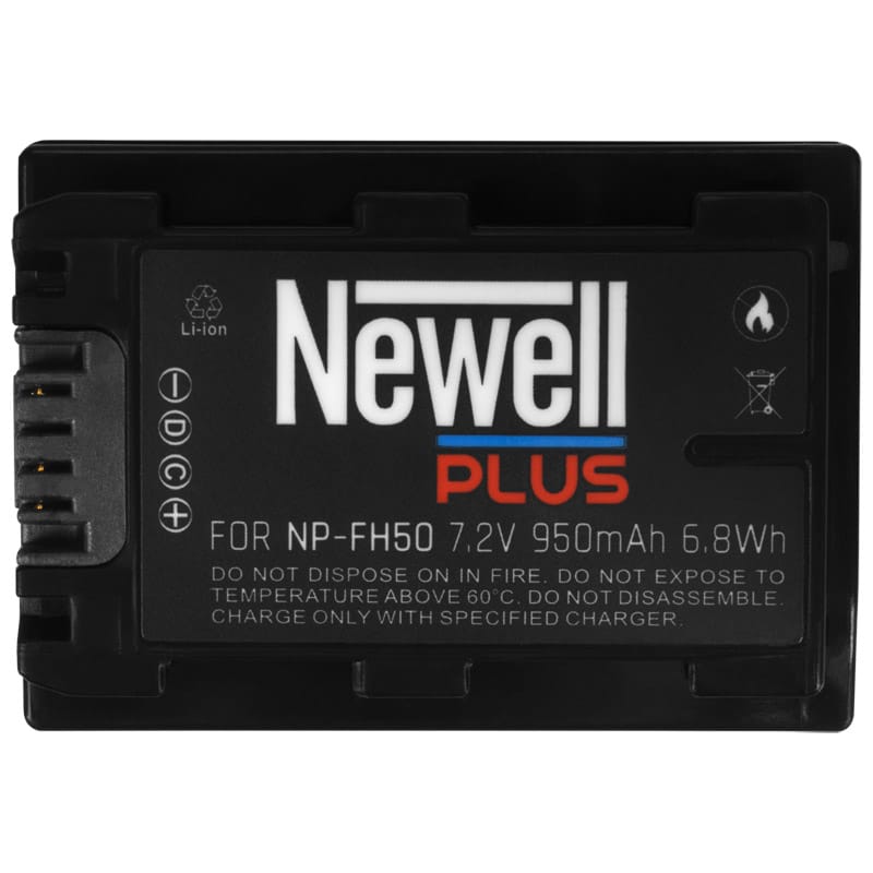Аккумулятор Newell Sony NP-FH50 plus - вид снизу