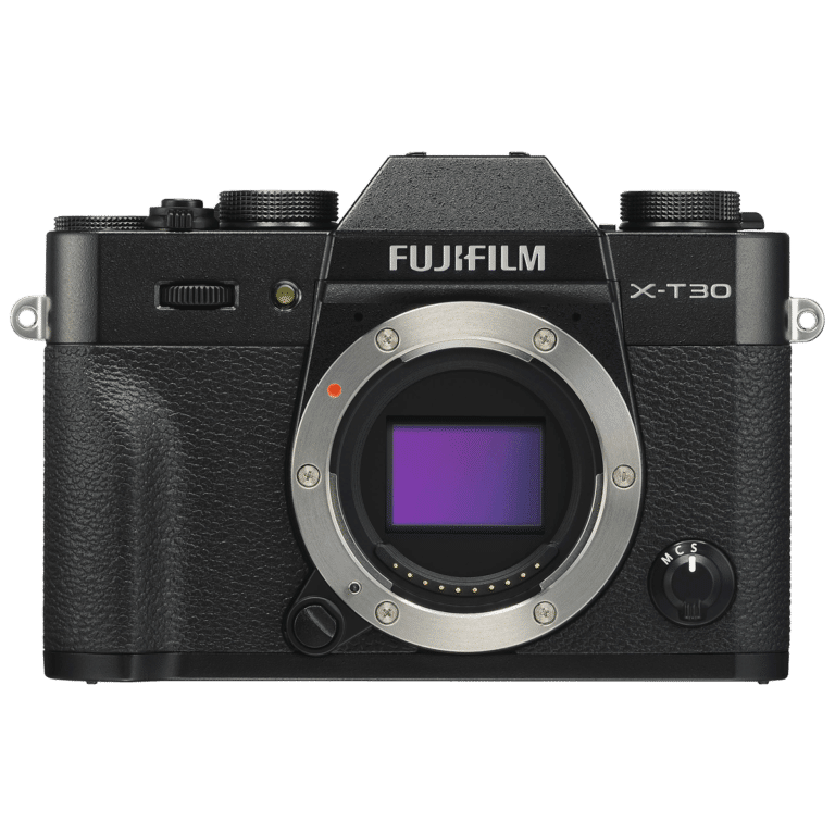 Фотоаппарат Fujifilm X-T30 черный корпус вид спереди