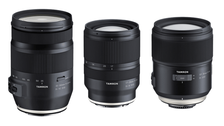 Обложка статьи про объективы Tamron 35-150mm f/2.8-4 Di VC OSD, Tamron SP 35mm f/1.4 Di USD, Tamron 17-28mm f/2.8 Di III RXD