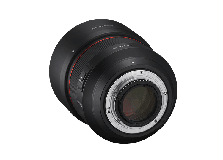 Автофокусный объектив Samyang AF 85mm F1.4 F для камер Nikon F - вид сзади