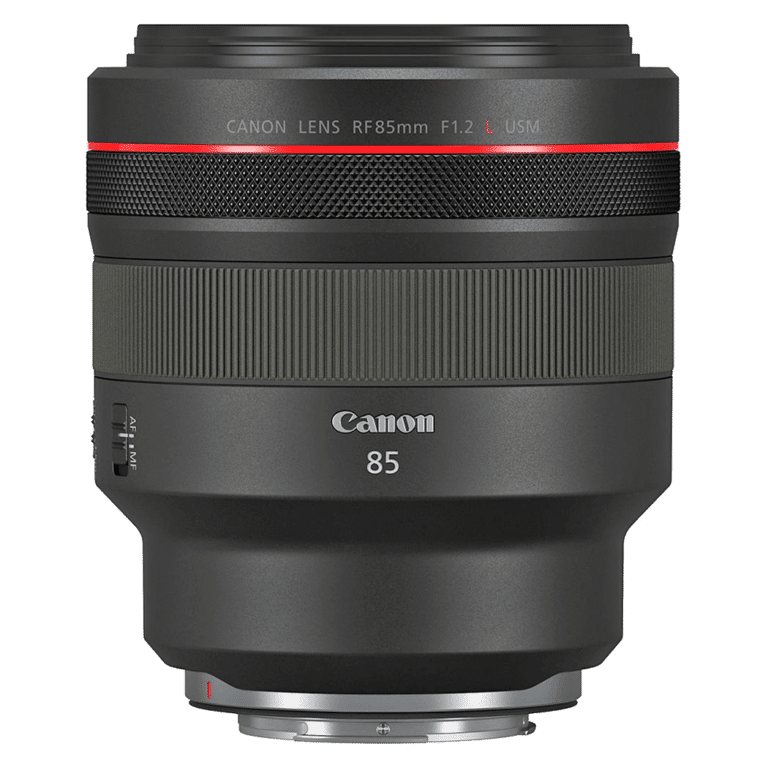 Объектив Canon RF 85mm f/1.2L USM – вид сбоку png