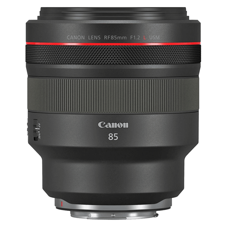 Объектив Canon RF 85mm f/1.2L USM - вид сбоку png