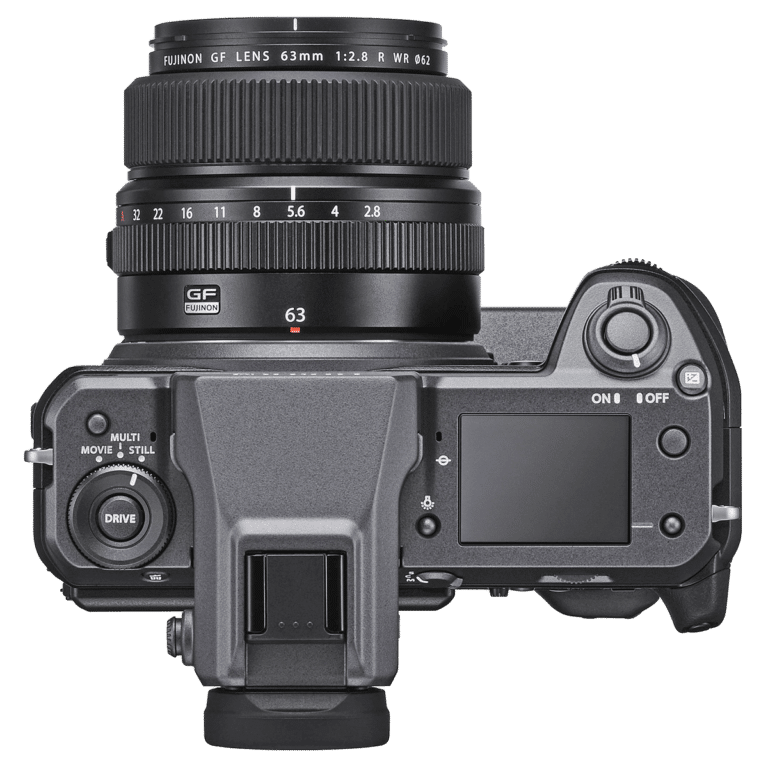 Среднеформатная фото и видео камера Fujifilm GFX 100 - вид сверху