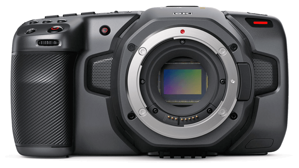 Видеокамера Blackmagic Pocket Cinema Camera 6K - вид спереди png