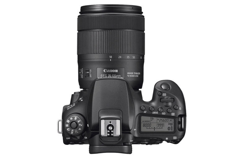 Зеркальный фотоаппарат Canon EOS 90D - вид сверху png