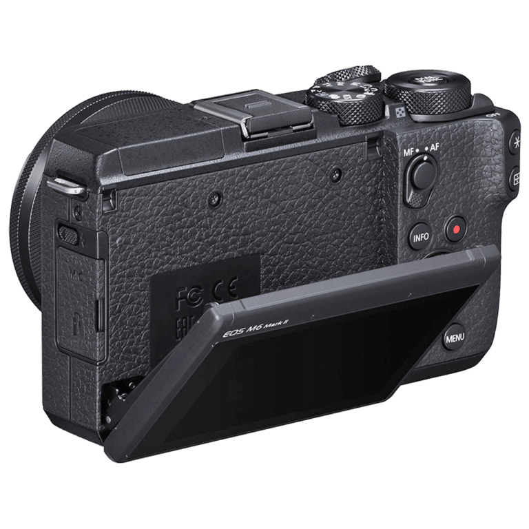 Беззеркальный фотоаппарат Canon EOS M6 mark II - вид сзади png