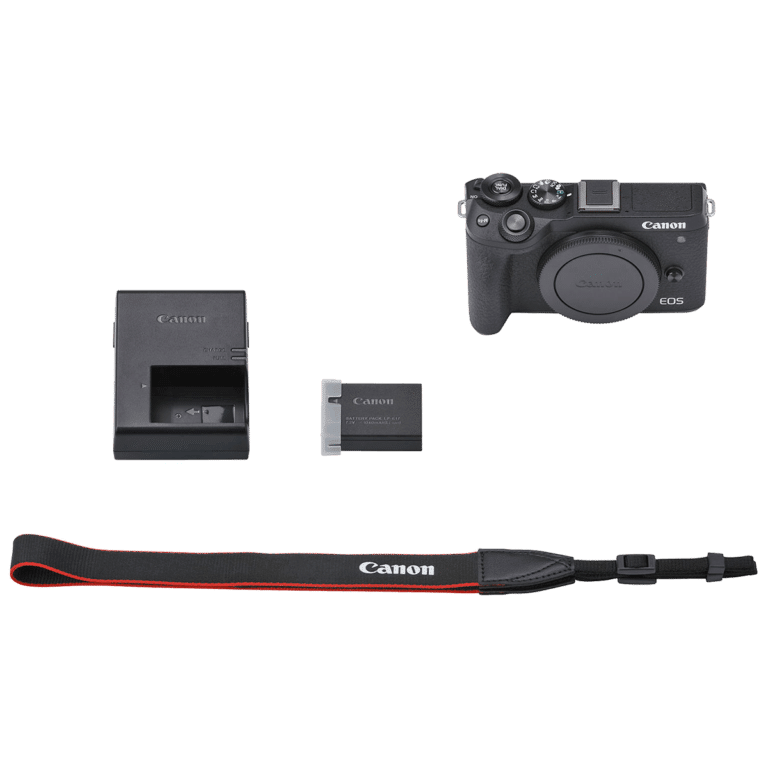 Беззеркальный фотоаппарат Canon EOS M6 mark II - комплект поставки png