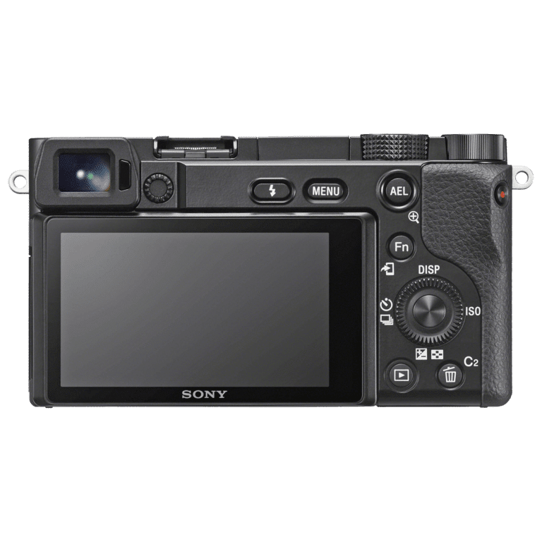 Фотоаппарат Sony A6100 - вид сзади png