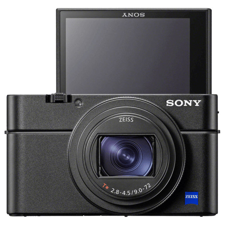 Фотоаппарат Sony Cyber-shot DSC-RX100 VII - с поднятым экраном png