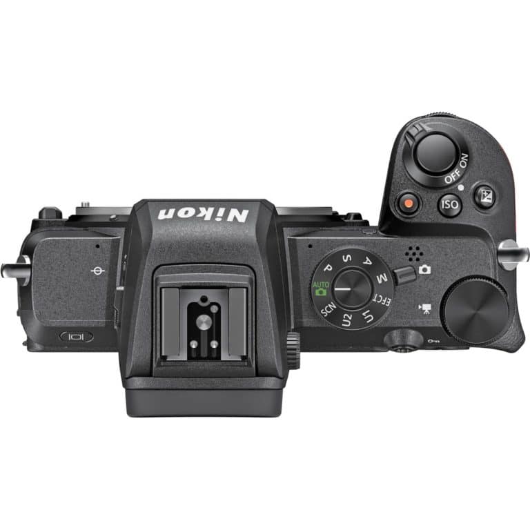 Беззеркальный фотоаппарат Nikon Z50 - вид сверху