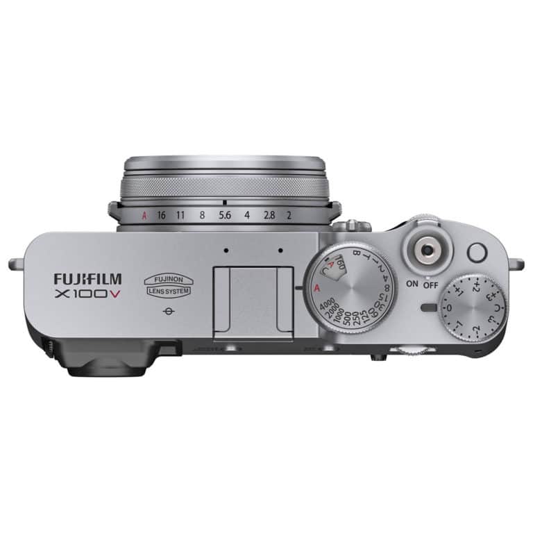 Беззеркальная фотокамера с не сменной оптикой Fujifilm X100V - вид сверху