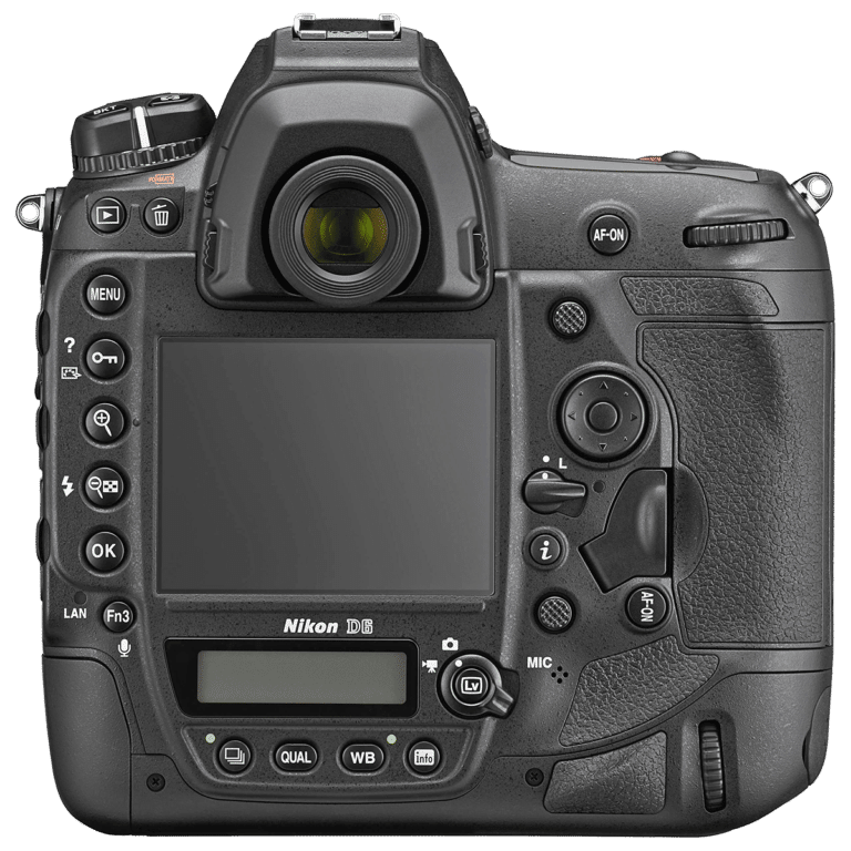 Зеркальный фотоаппарат Nikon D6 - вид сзади png