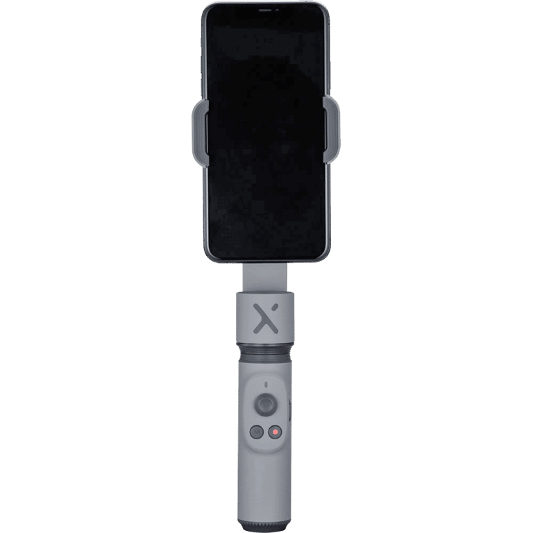 Zhiyun-Tech SMOOTH-X - компактный и недорогой трехосевой стабилизатор для смартфонов - вид спереди - портретная ориентация