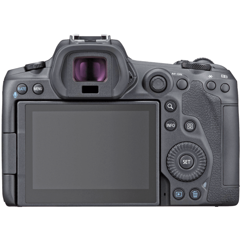 Беззеркальная фотокамера Canon EOS R5 - вид сзади png
