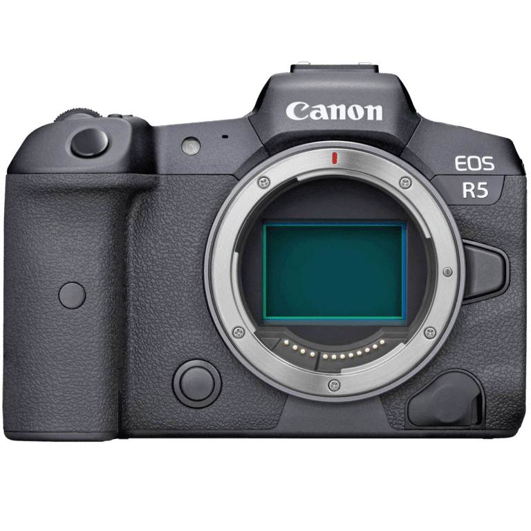 Беззеркальная фотокамера Canon EOS R5 - вид спереди png