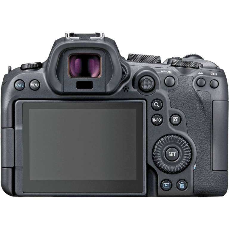 Беззеркальная фотокамера Canon EOS R6 – вид сзади png