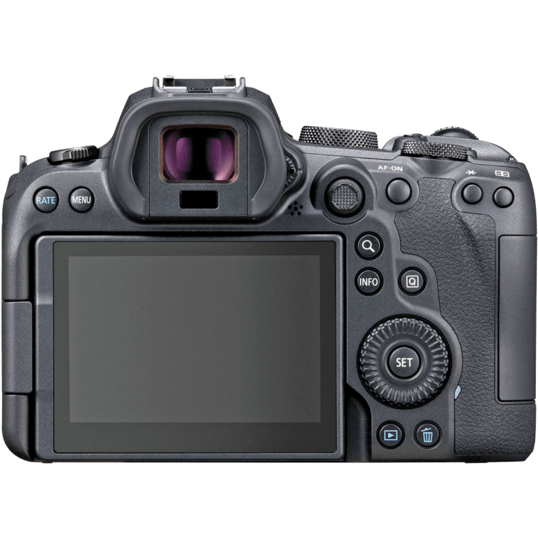 Беззеркальная фотокамера Canon EOS R6 - вид сзади png