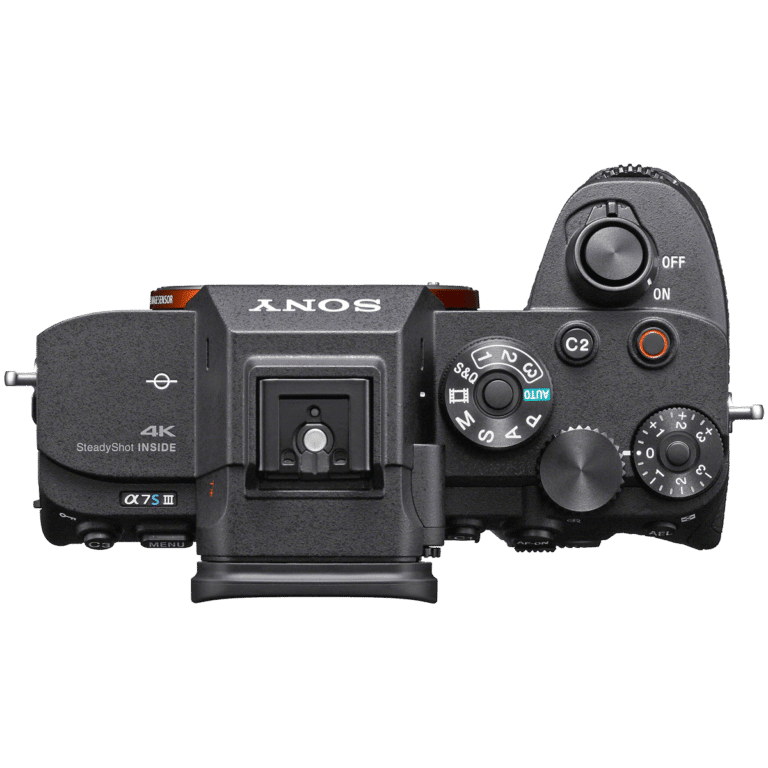 Полнокадровая камера Sony α7S III - вид сверху