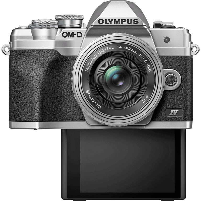 Беззеркальный фотоаппарат Olympus OM-D E-M10 Mark IV - с открытым экраном