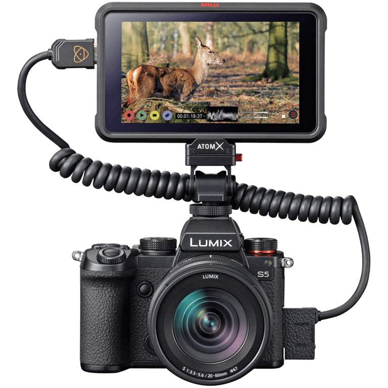 Беззеркальная камера Panasonic lumix S5 - с рекордером Atomos Ninja V