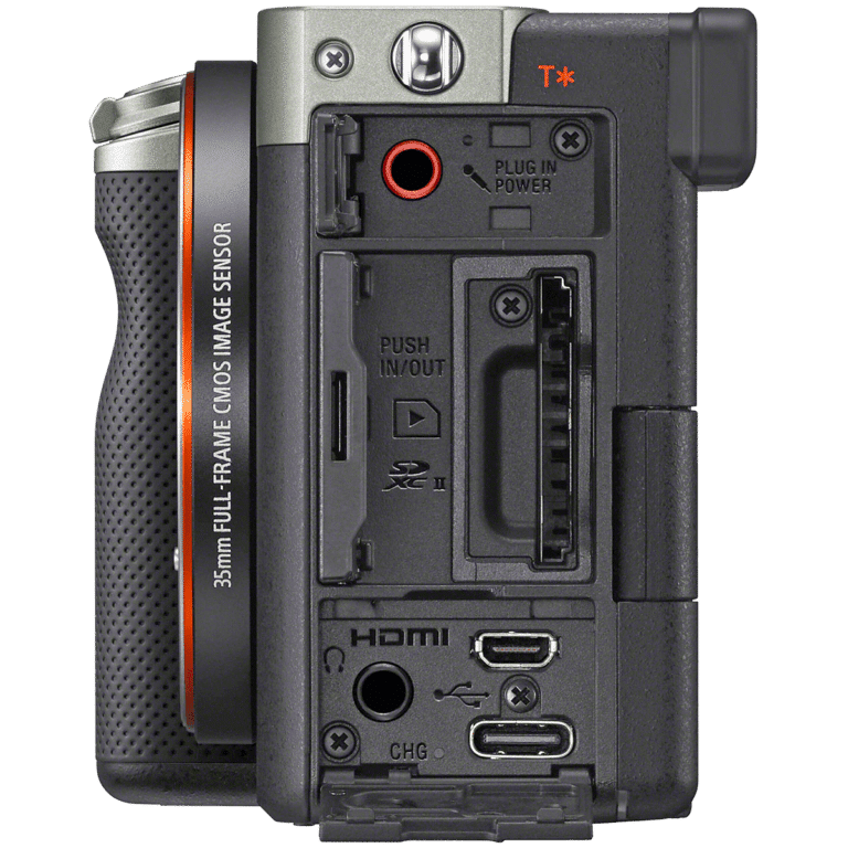Беззеркальный полнокадровый фотоаппарат Sony a7C - вид слева