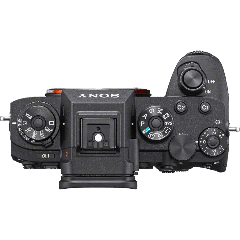 Полнокадровый беззеркальный фотоаппарат Sony Alpha a1 - вид сверху