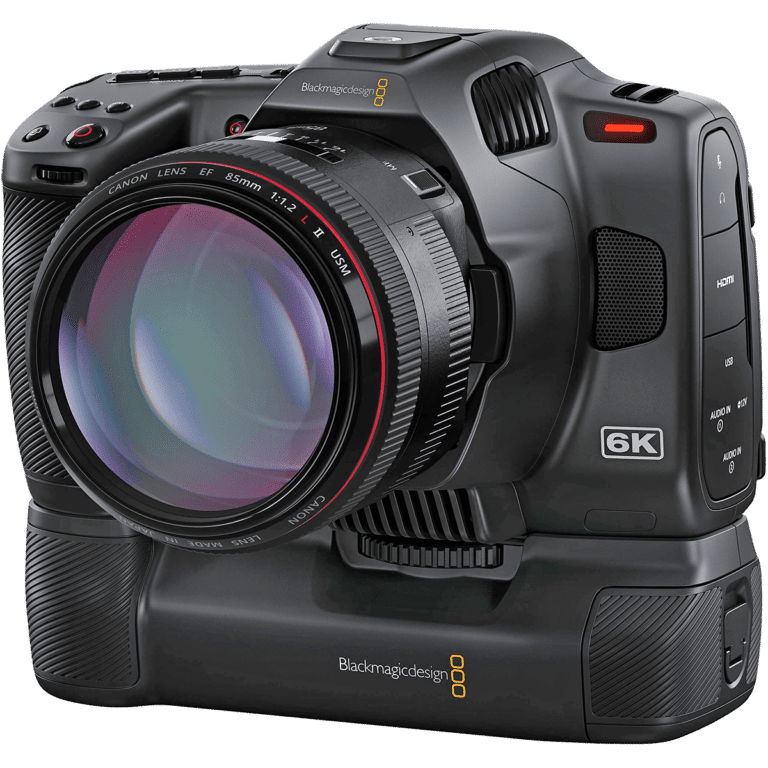 Портативная кинокамера Blackmagic Design Pocket Cinema Camera 6K Pro - с батарейной рукояткой PNG