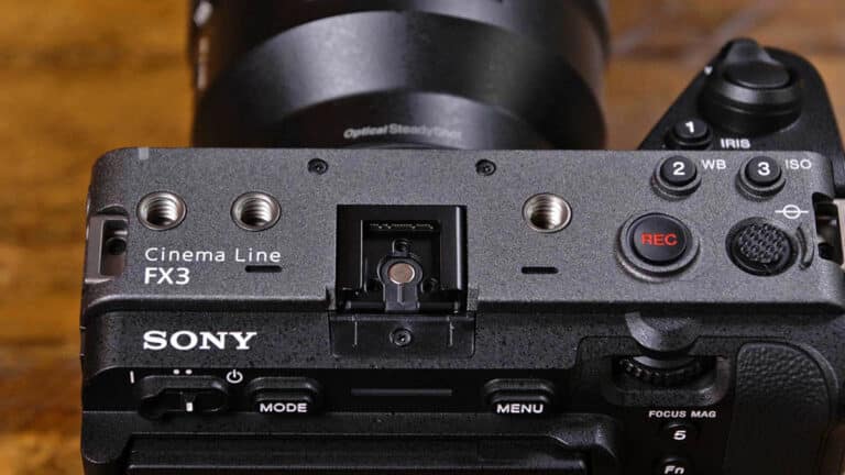 Полнокадровая кинокамера Sony FX3 - вид сверху