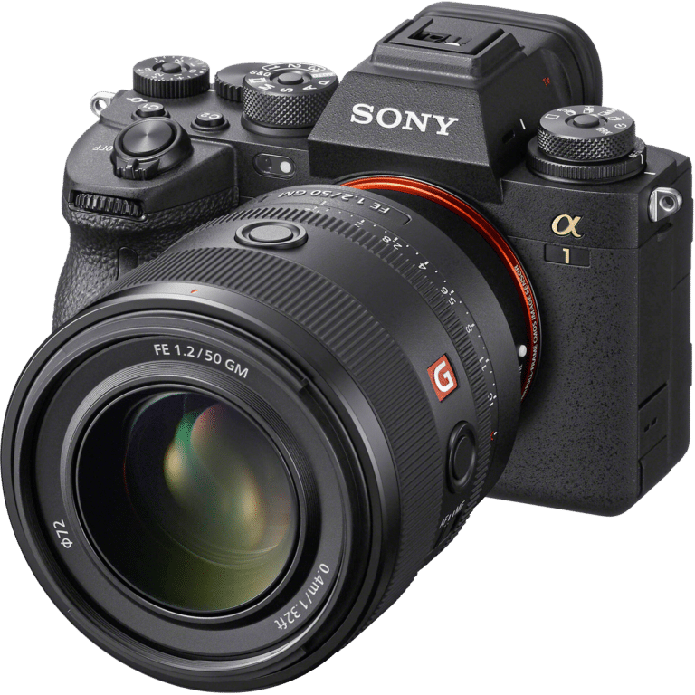 Объектив Sony FE 50mm f/1.2 GM - на камере Sony A1 PNG