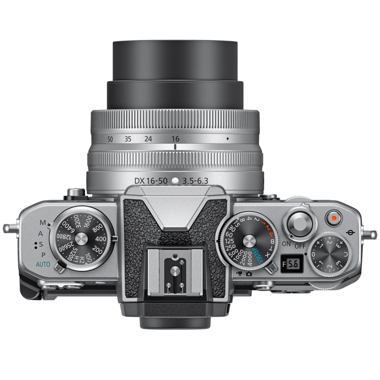 Беззеркальный фотоаппарат Nikon Z fc - вид сверху PNG