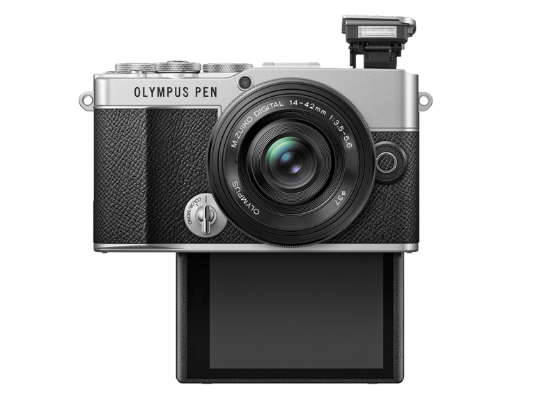 Беззеркальная камера Olympus PEN E-P7 - вид спереди PNG