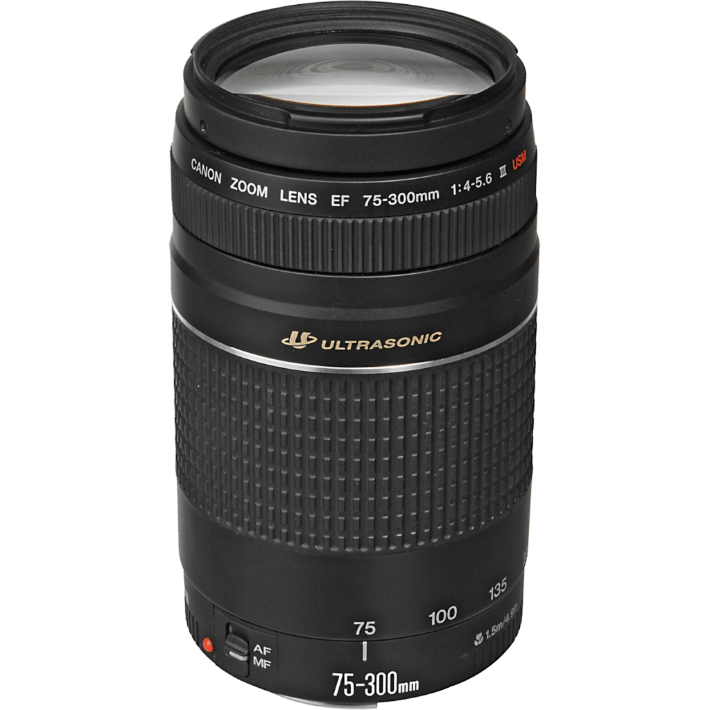 Объектив Canon EF 75-300mm f/4-5.6 III USM PNG