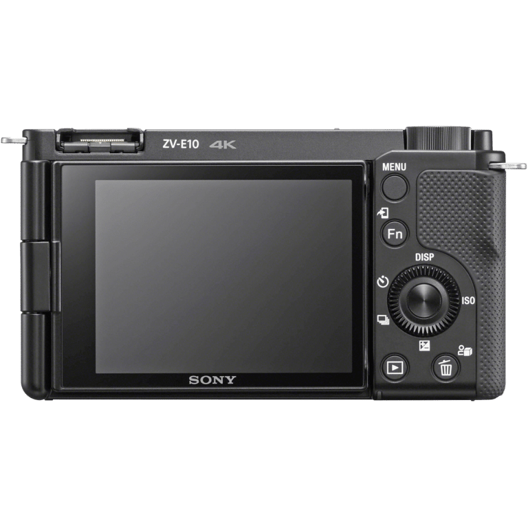 Беззеркальная APS-C камера для влога - Sony ZV-E10 - вид сзади PNG