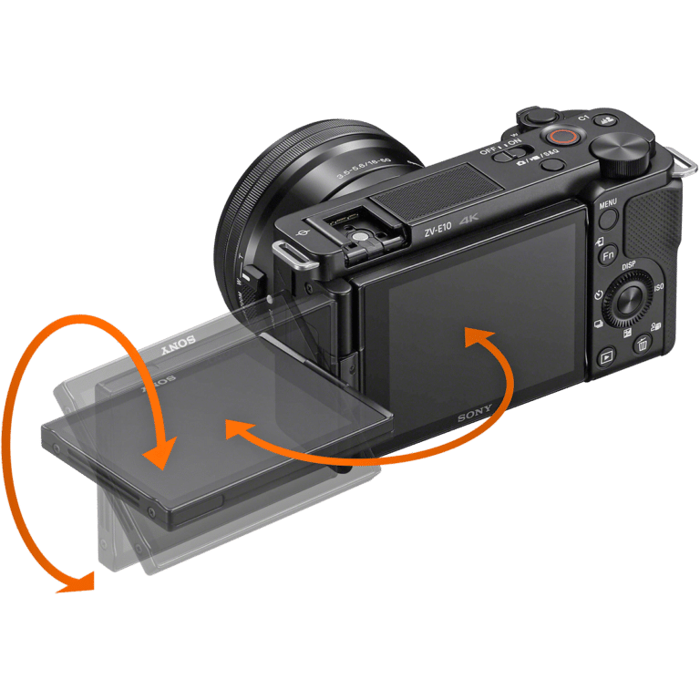 Беззеркальная APS-C камера для влога - Sony ZV-E10 - поворотно-откидной экран PNG