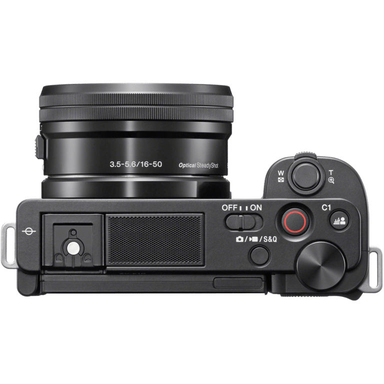 Беззеркальная APS-C камера для влога - Sony ZV-E10 - вид сверху PNG