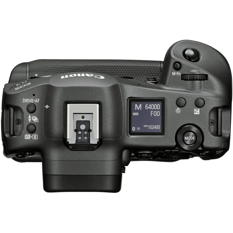 Беззеркальная камера Canon EOS R3 - вид сверху PNG
