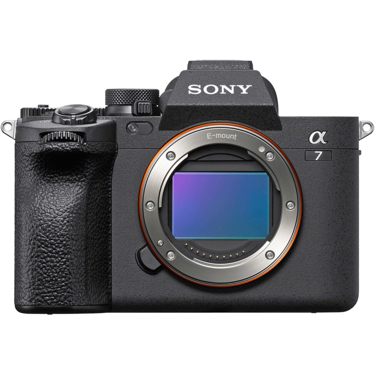 Фотоаппарат Sony Alpha a7 IV - вид спереди PNG