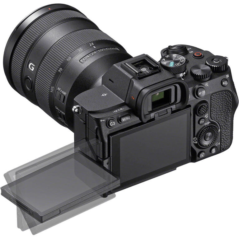 Фотоаппарат Sony Alpha a7 IV - поворотно-откидной экран PNG