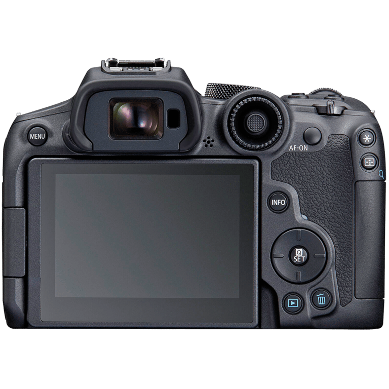 Фотокамера Canon EOS R7 - вид сзади PNG