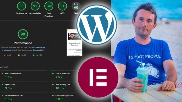 Как улучшить скорость загрузки веб-сайта на WordPress + Elementor - обложка статьи