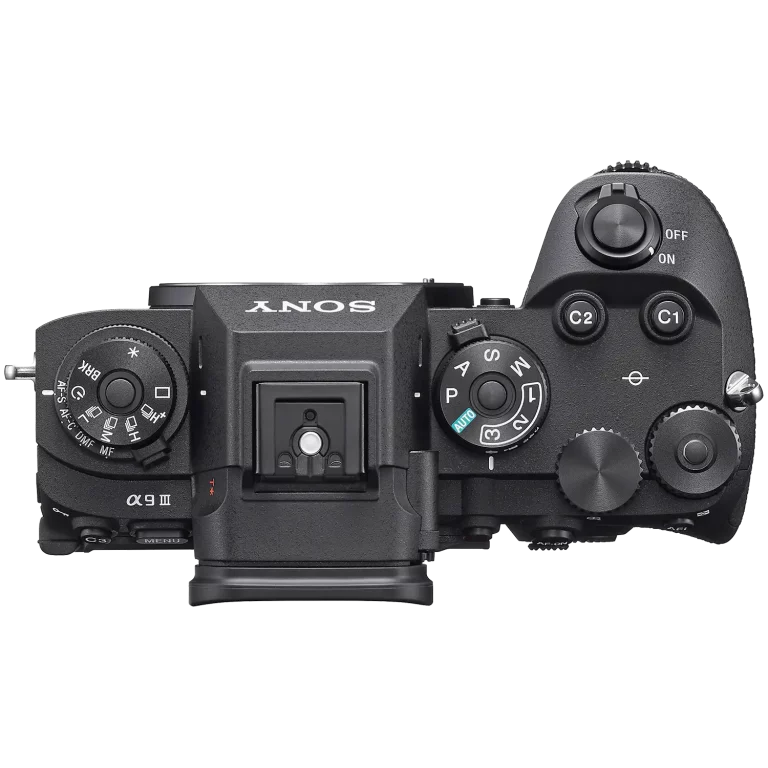 Беззеркальная фотокамера Sony a9 III - вид сверху