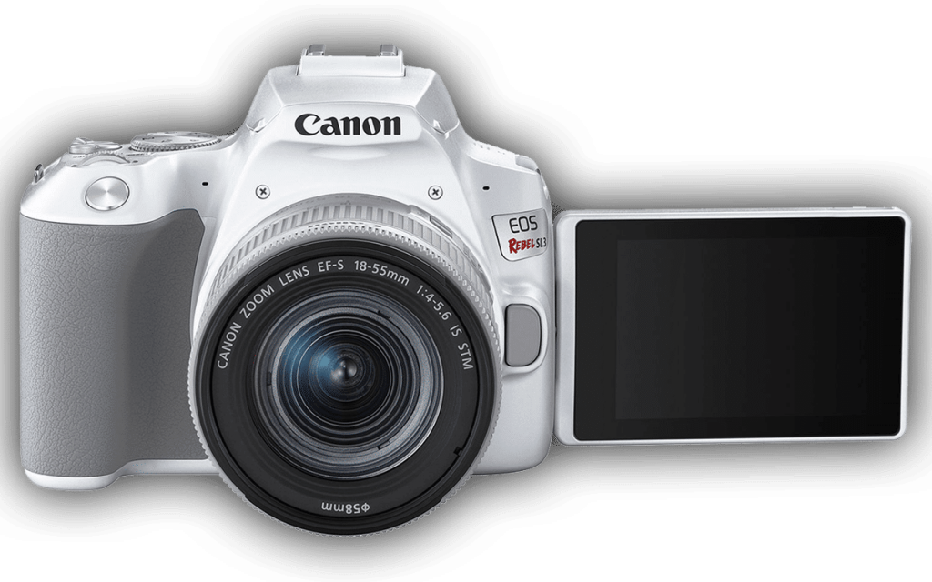 Зеркальная камера начального уровня Canon EOS 250D (Rebel SL3) - с открытым экраном