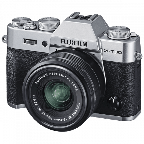 Фотоаппарат FUJIFILM X-T30 с объективом 15-45 мм png Фотоаппарат FUJIFILM X-T30 с объективом 15-45 мм png
